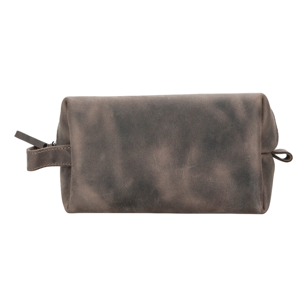 Voyage Cocoa Brown Hakiki Deri Dopp Kit – Large