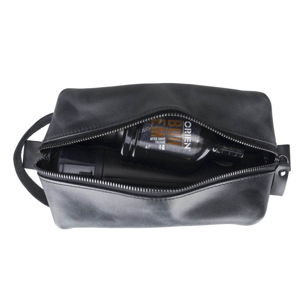 Voyage Marine Blue Hakiki Deri Dopp Kit – Large