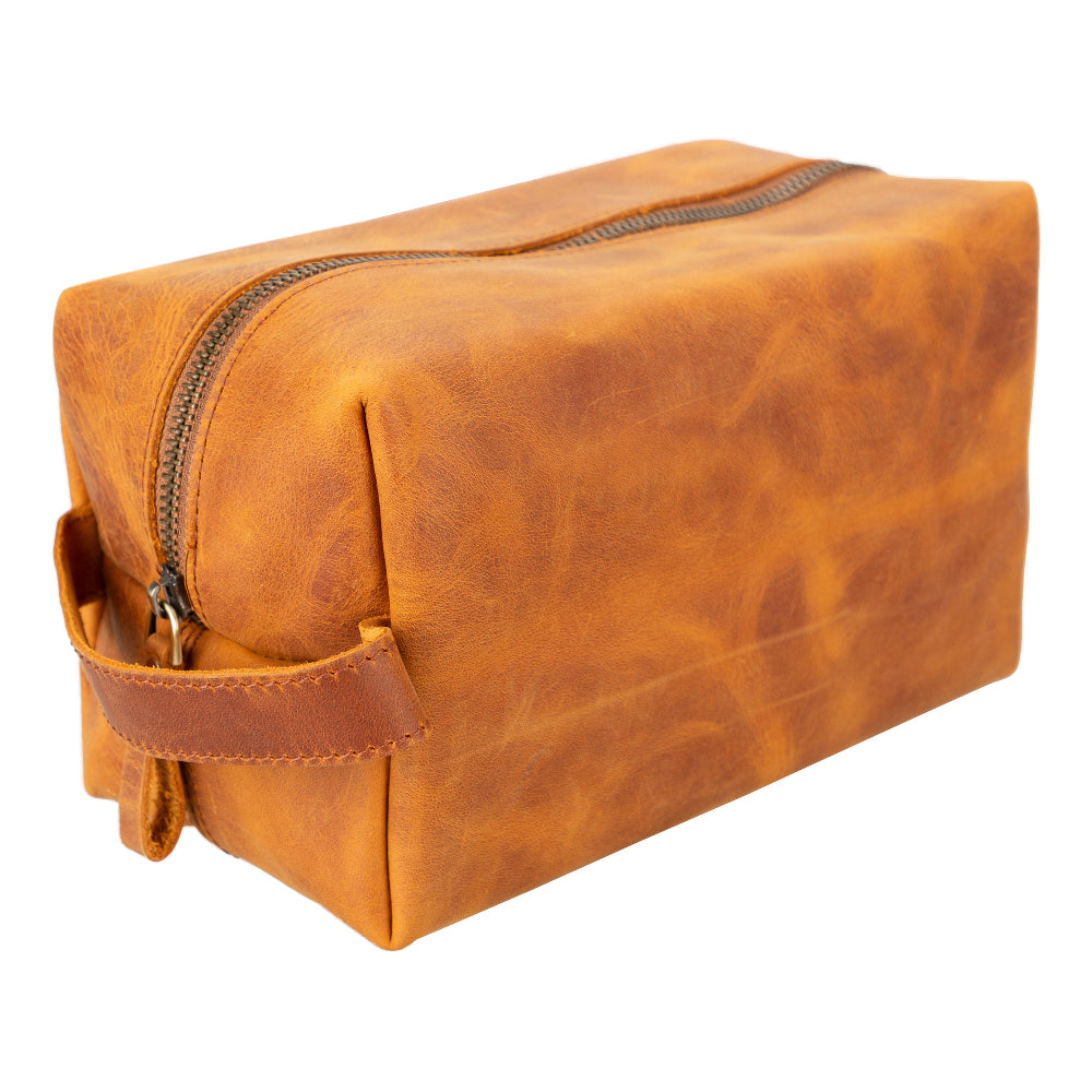 Voyage Moccasin Brown Hakiki Deri Dopp Kit – X Large