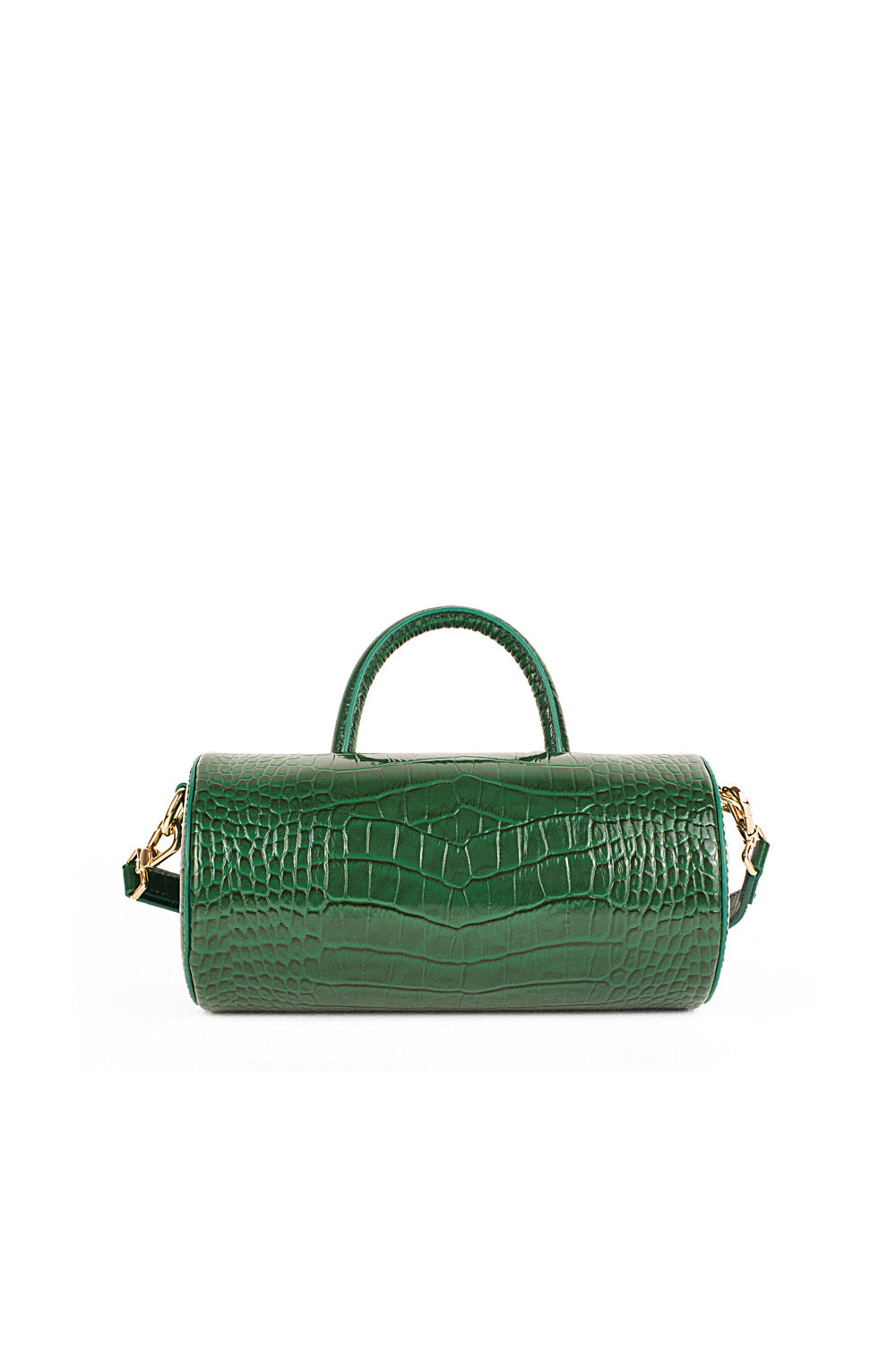 Bloomsbury-The City Zümrüt Yeşili Krokodil Desenli Silindir Çanta-El Çantası-3-Milagron.com