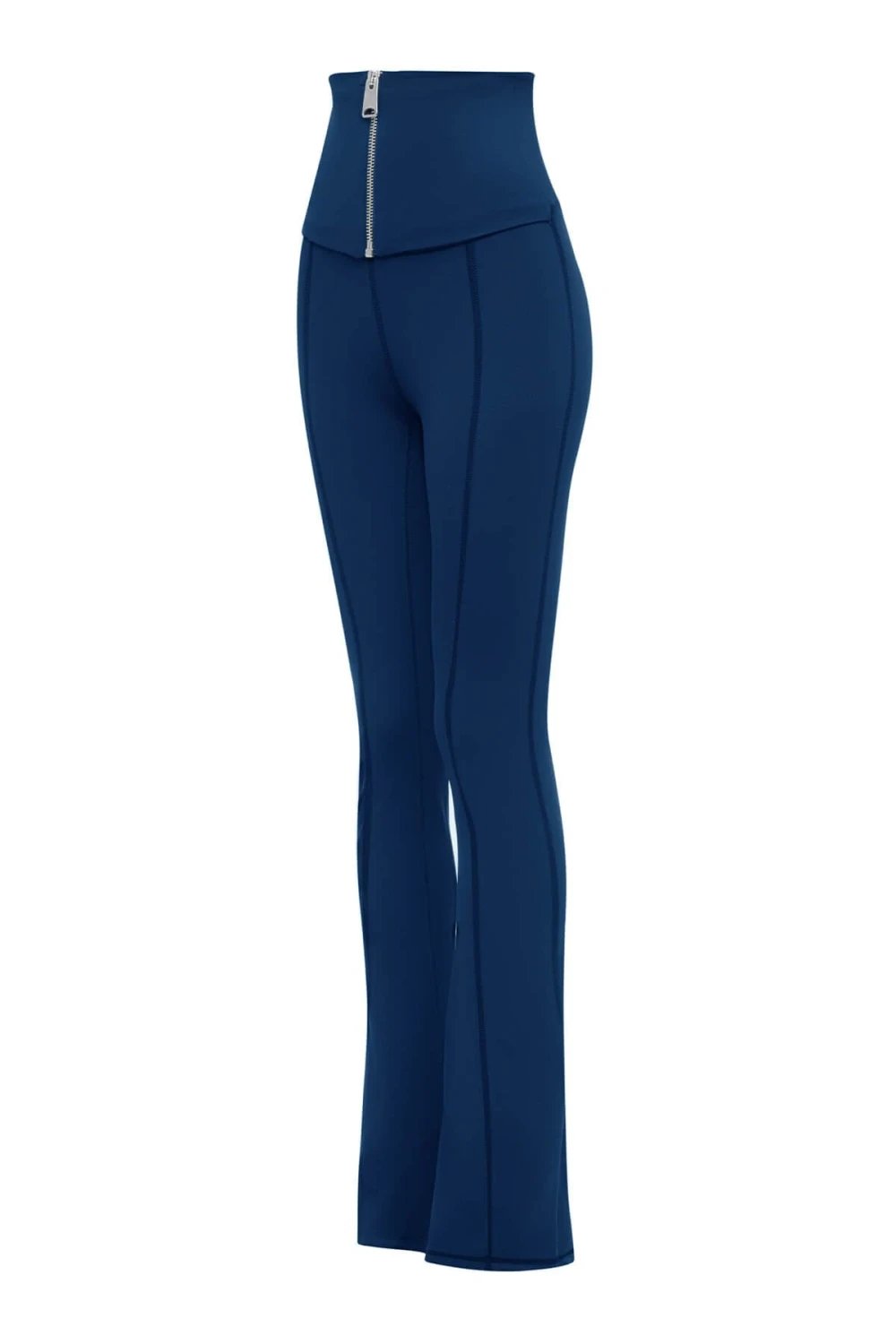 Bo&Po-Annalisa Corset Flare Leggings Blue-Activewear-2-Milagron.com