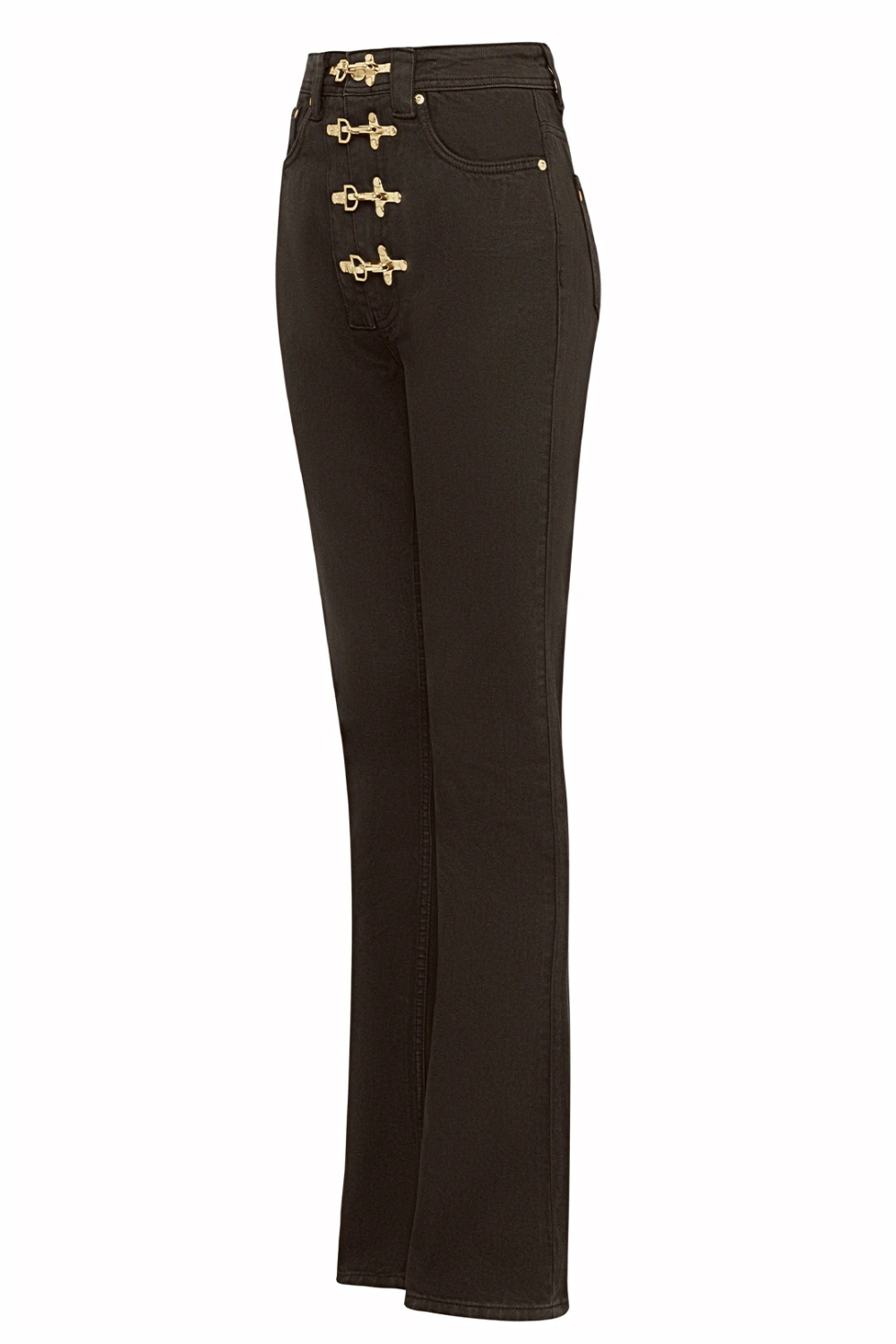 Bo&Po-Gaia Flare Jeans Brown-Kot Pantolon-2-Milagron.com