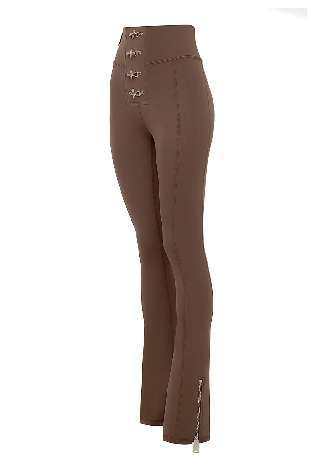 Bo&Po-Gaia Flare Leggings Brown-Top-3-Milagron.com