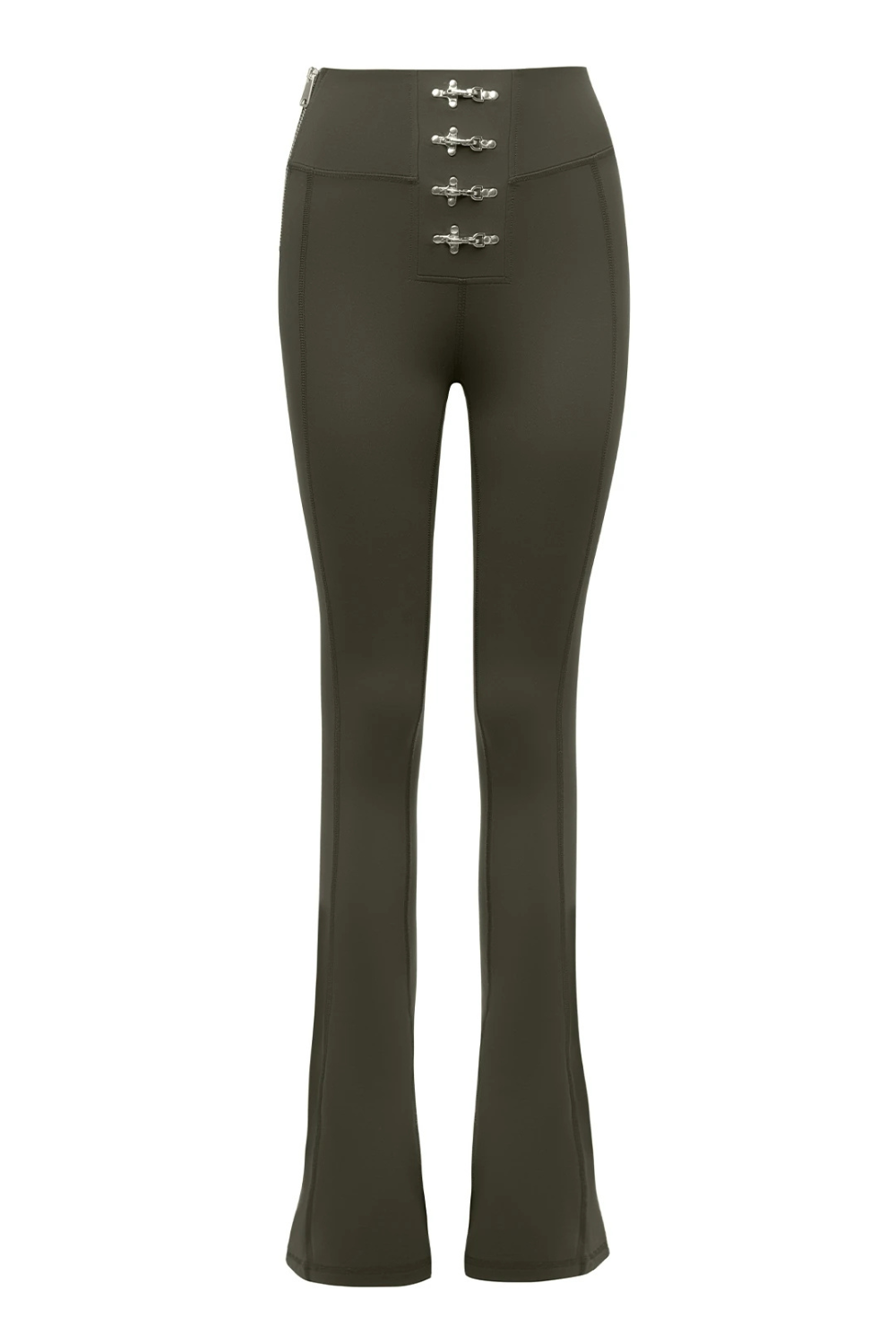 Bo&Po-Gaia Flare Leggings Khaki-Tayt-1-Milagron.com