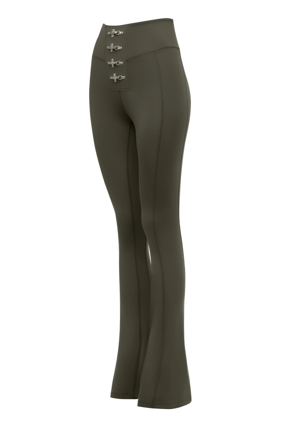 Bo&Po-Gaia Flare Leggings Khaki-Tayt-2-Milagron.com