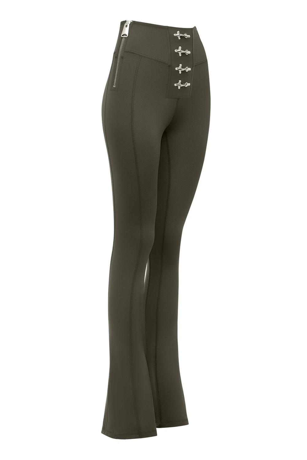 Bo&Po-Gaia Flare Leggings Khaki-Tayt-3-Milagron.com