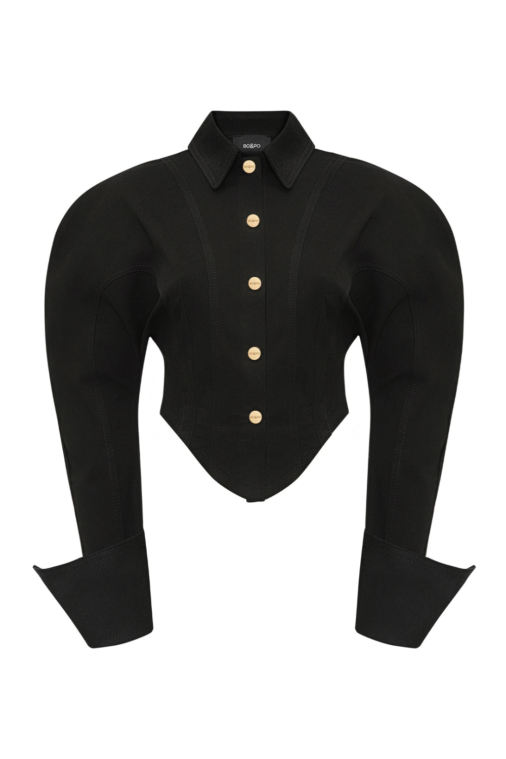 Bo&Po-Lana Shirt Black-Gömlek-1-Milagron.com