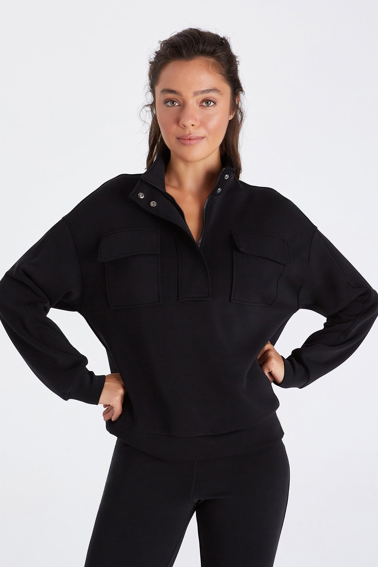 Boboist-Boboist Abby Sweatshirt Abby Dik Yaka Sweatshirt-Sweatshirt-1-Milagron.com