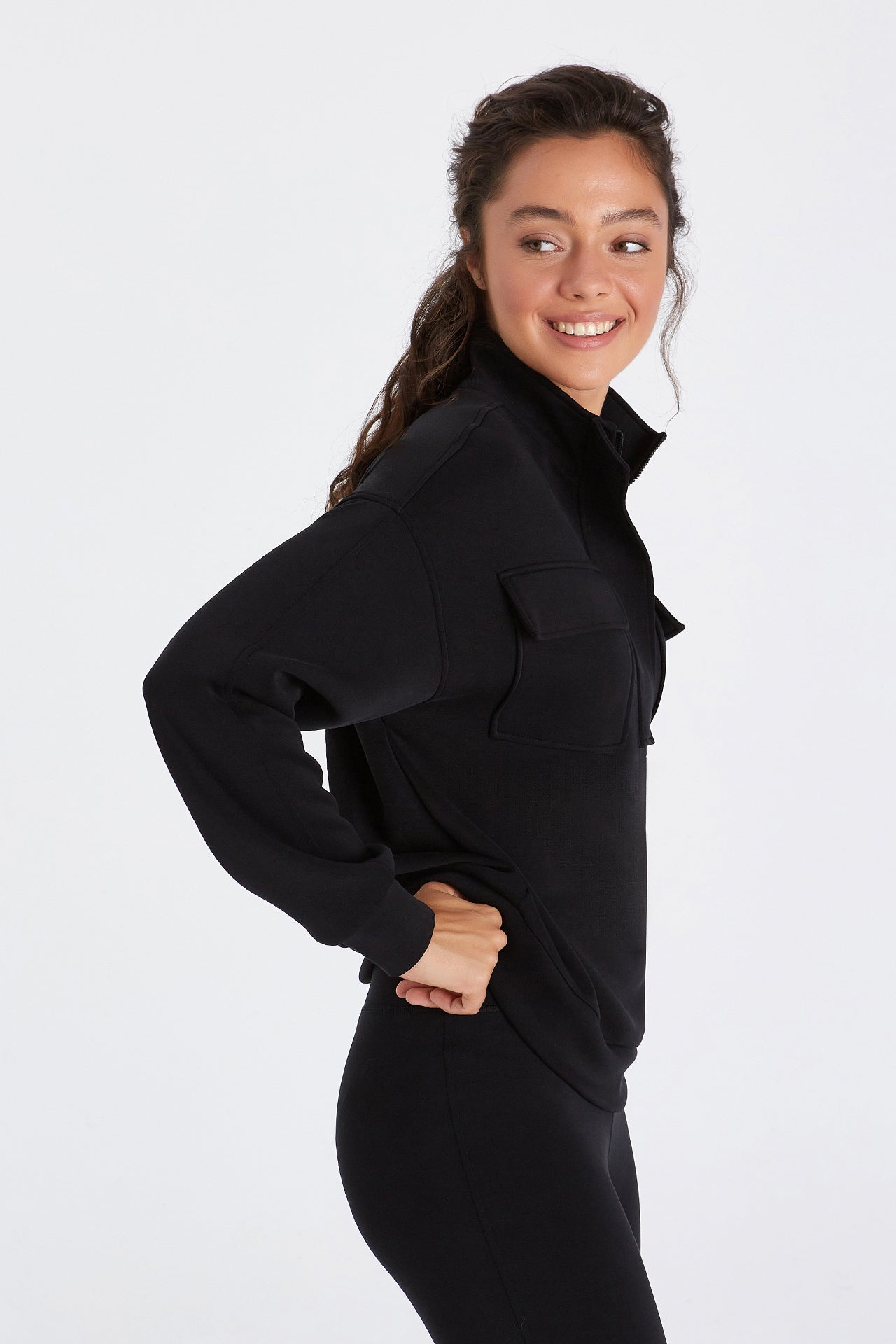 Boboist-Boboist Abby Sweatshirt Abby Dik Yaka Sweatshirt-Sweatshirt-2-Milagron.com