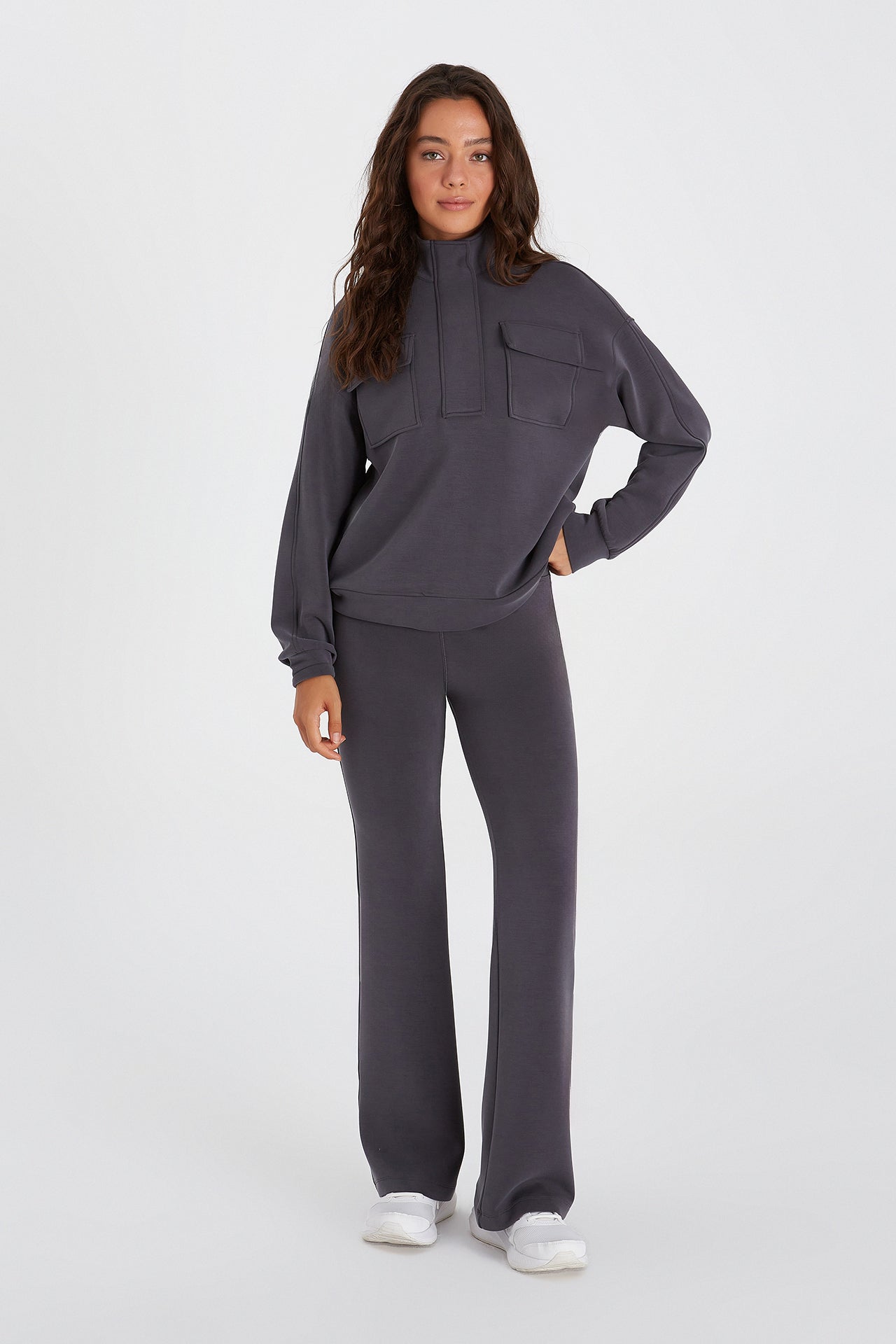 Boboist-Boboist Abby Sweatshirt Abby Dik Yaka Sweatshirt-Sweatshirt-2-Milagron.com