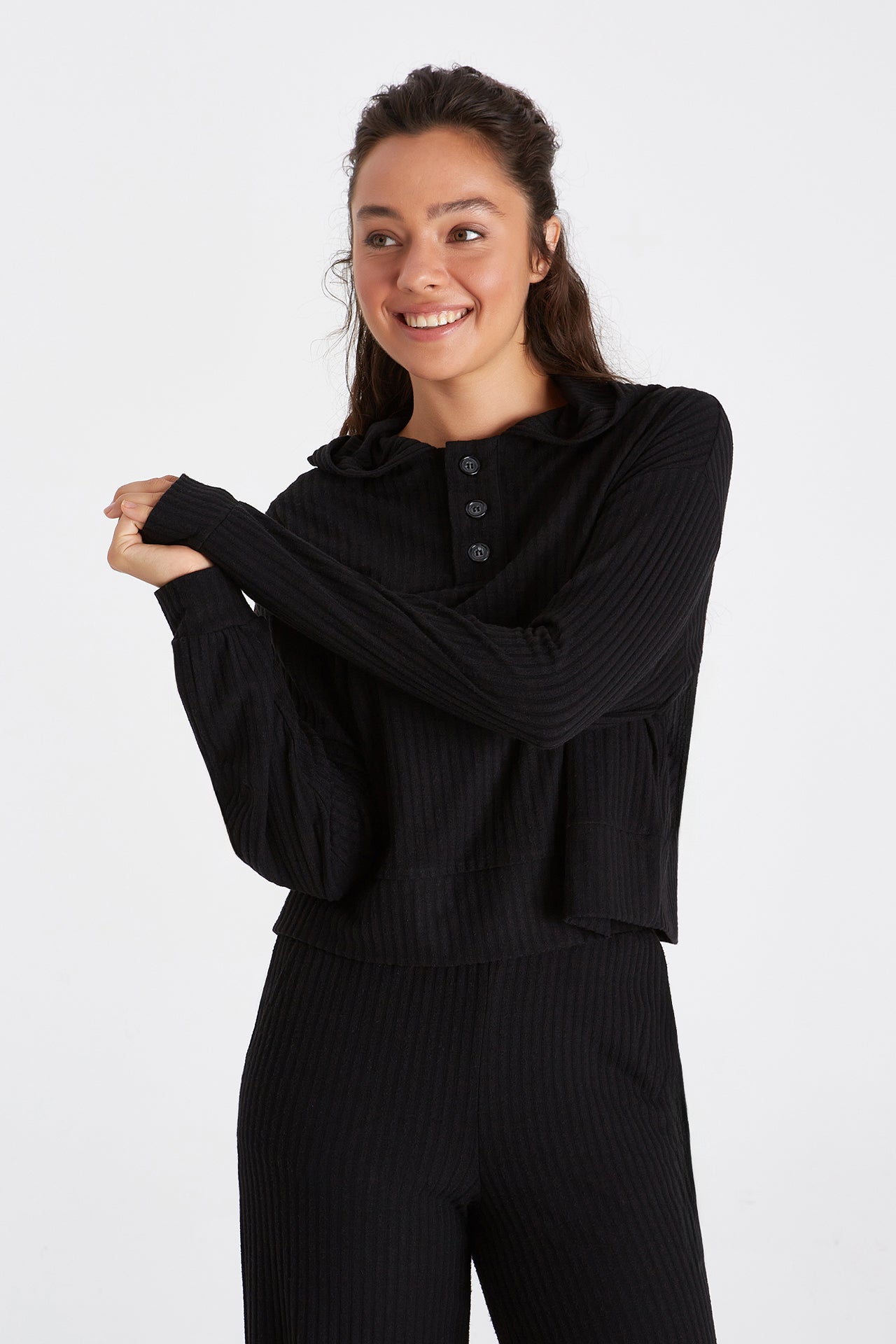 Boboist-Boboist Doris Sweatshirt Doris Düğme Detaylı Sweatshirt-Sweatshirt-1-Milagron.com