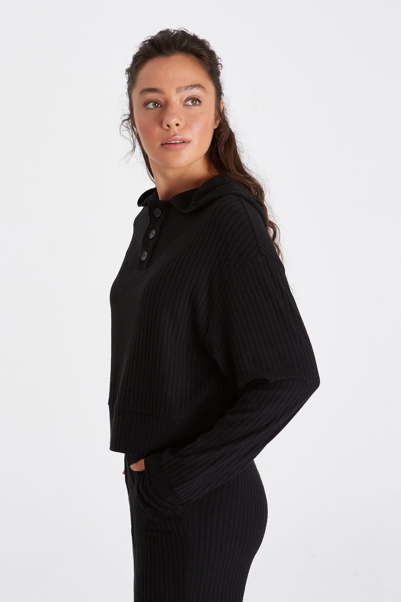 Boboist-Boboist Doris Sweatshirt Doris Düğme Detaylı Sweatshirt-Sweatshirt-2-Milagron.com