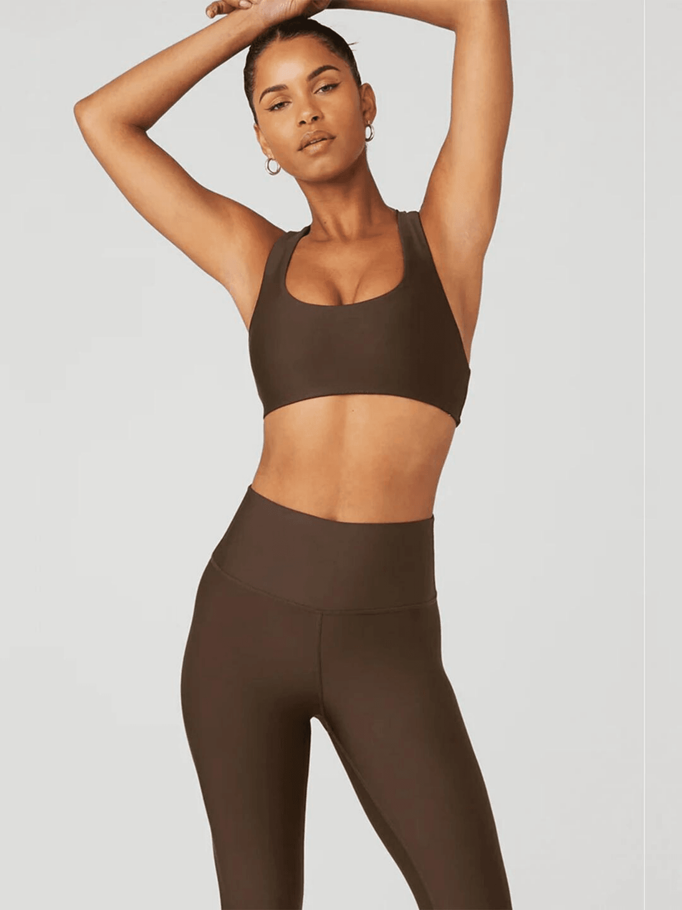 Body London-Body London Racerback Bra (Espresso)-Spor Sütyeni-1-Milagron.com