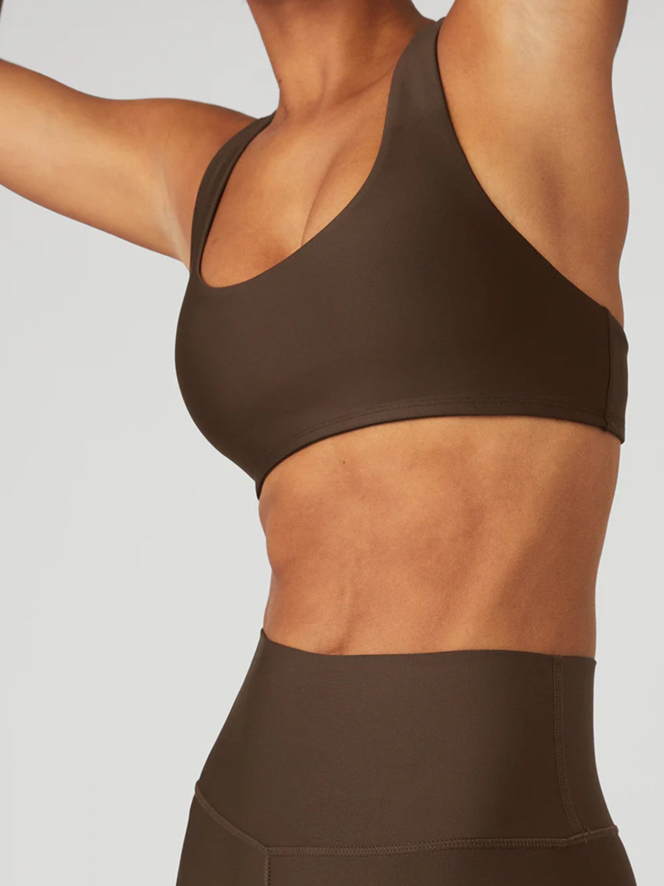 Body London-Body London Racerback Bra (Espresso)-Spor Sütyeni-4-Milagron.com