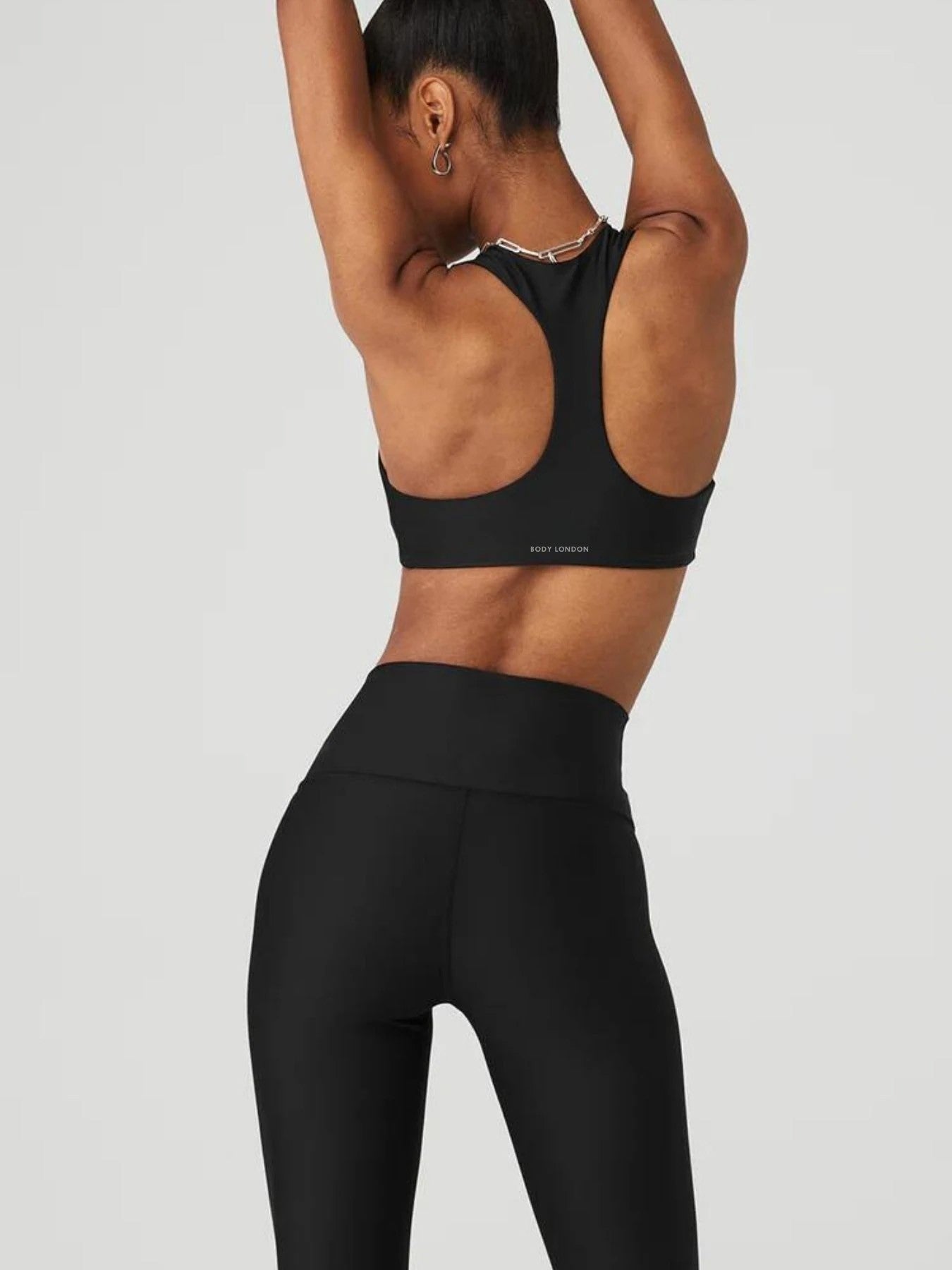 Body London-Body London Racerback Bra (Siyah)-Spor Sütyeni-5-Milagron.com