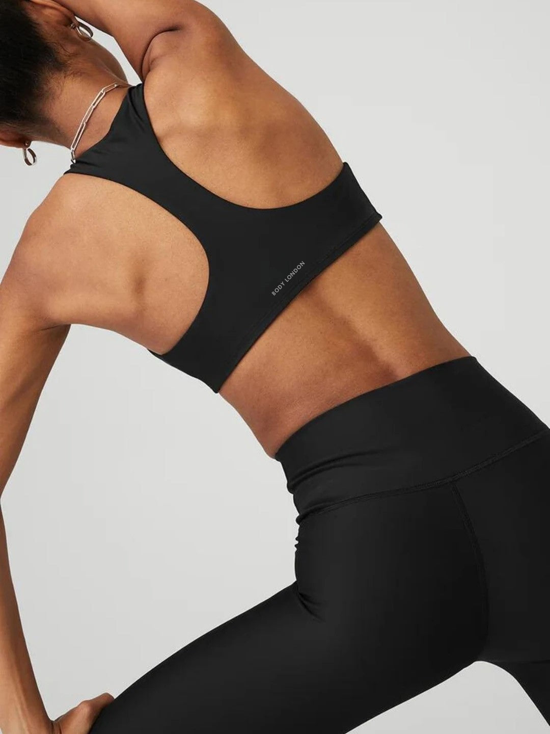 Body London-Body London Racerback Bra (Siyah)-Spor Sütyeni-9-Milagron.com