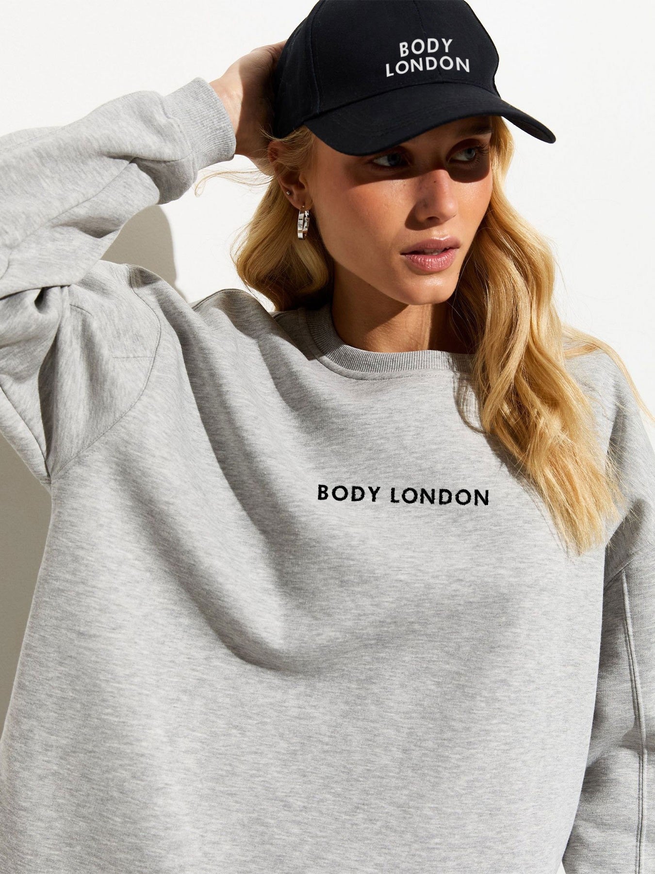 Body London-Gri Yırtmaçlı Sweatshirt-Sweatshirts & Hoodies-6-Milagron.com