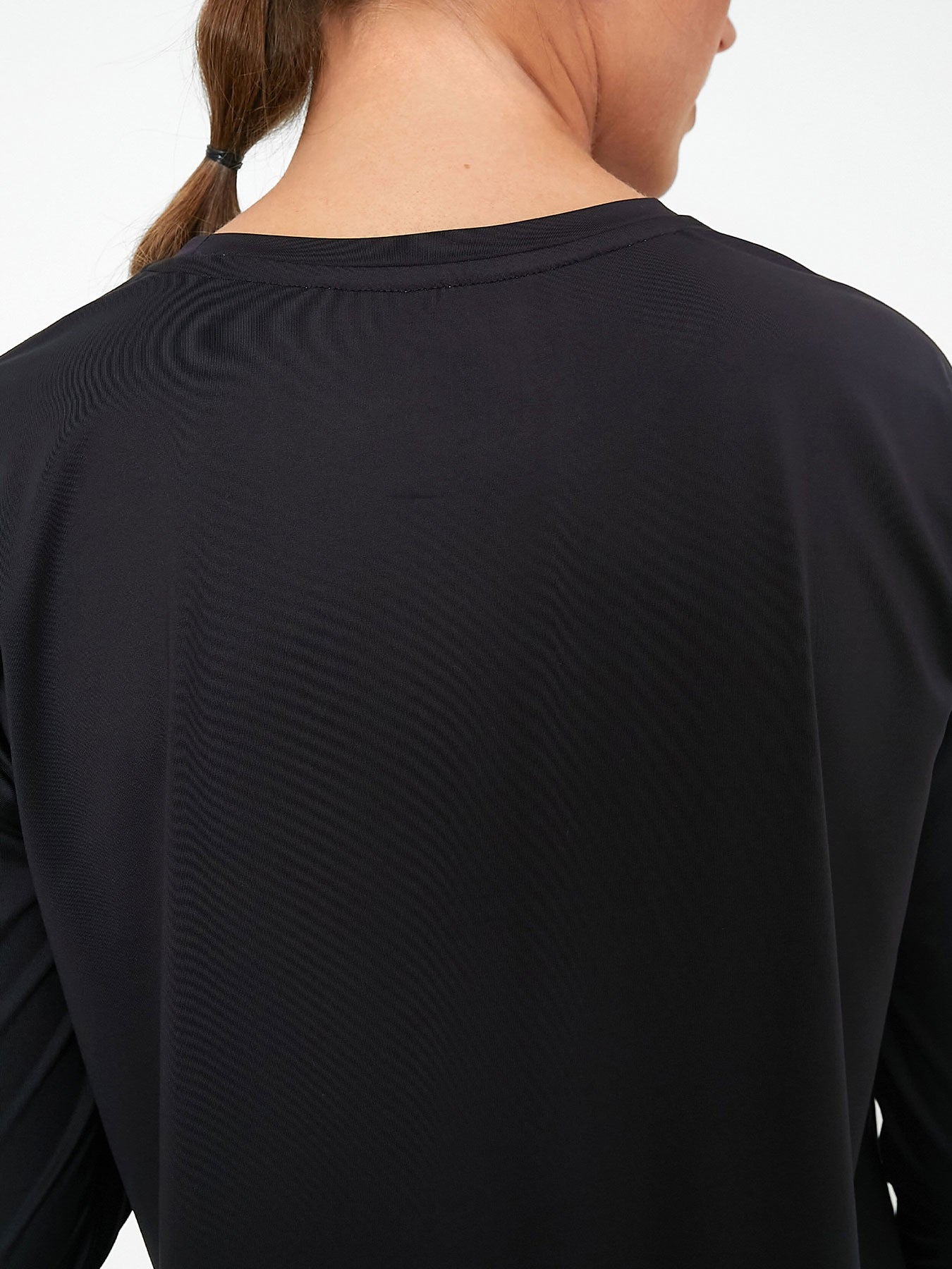 Body London-Siyah Uzun Kollu Boyfriend Tişört-T-Shirt-5-Milagron.com