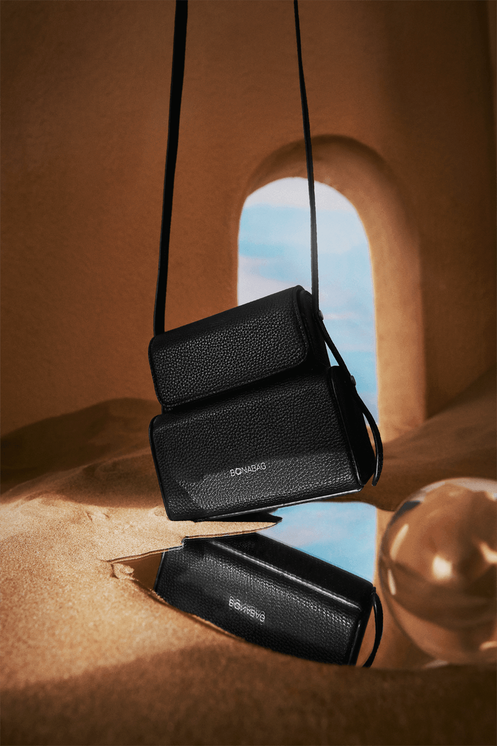 Bonabag-Midi Dualer Black-Omuz Çantası-5-Milagron.com