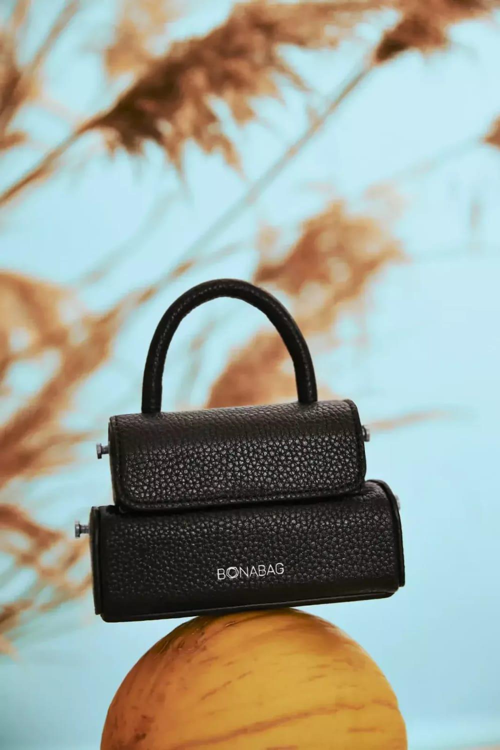 Bonabag-Mini Dualer Black-Omuz Çantası-5-Milagron.com