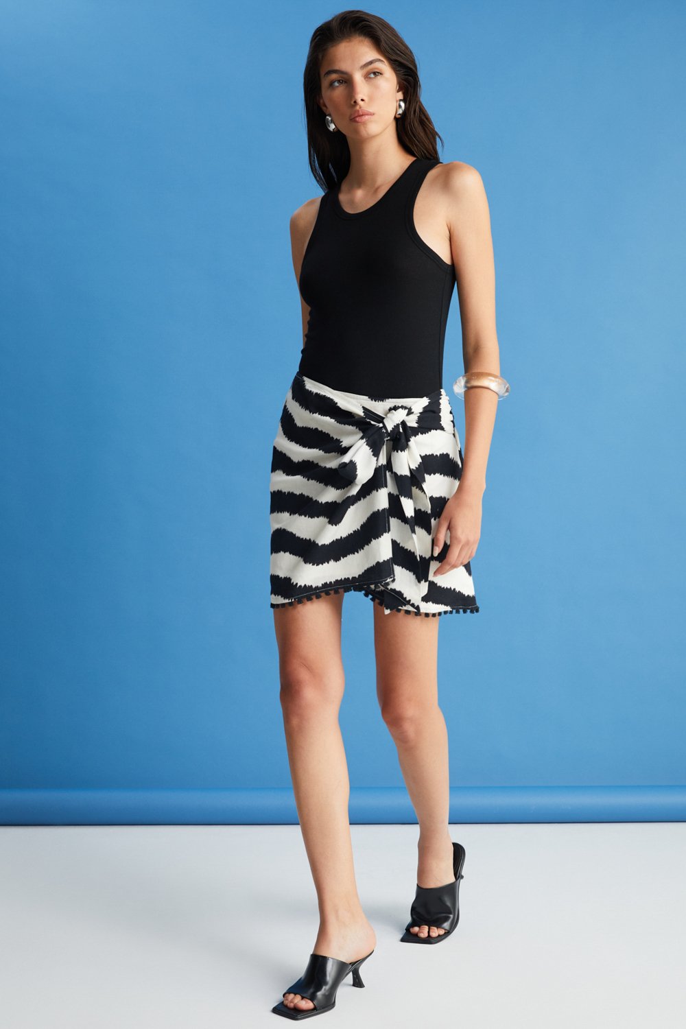 Boneqa Barcelona-Anvelop Kesim Zebra Mini Etek-Etek-1-Milagron.com