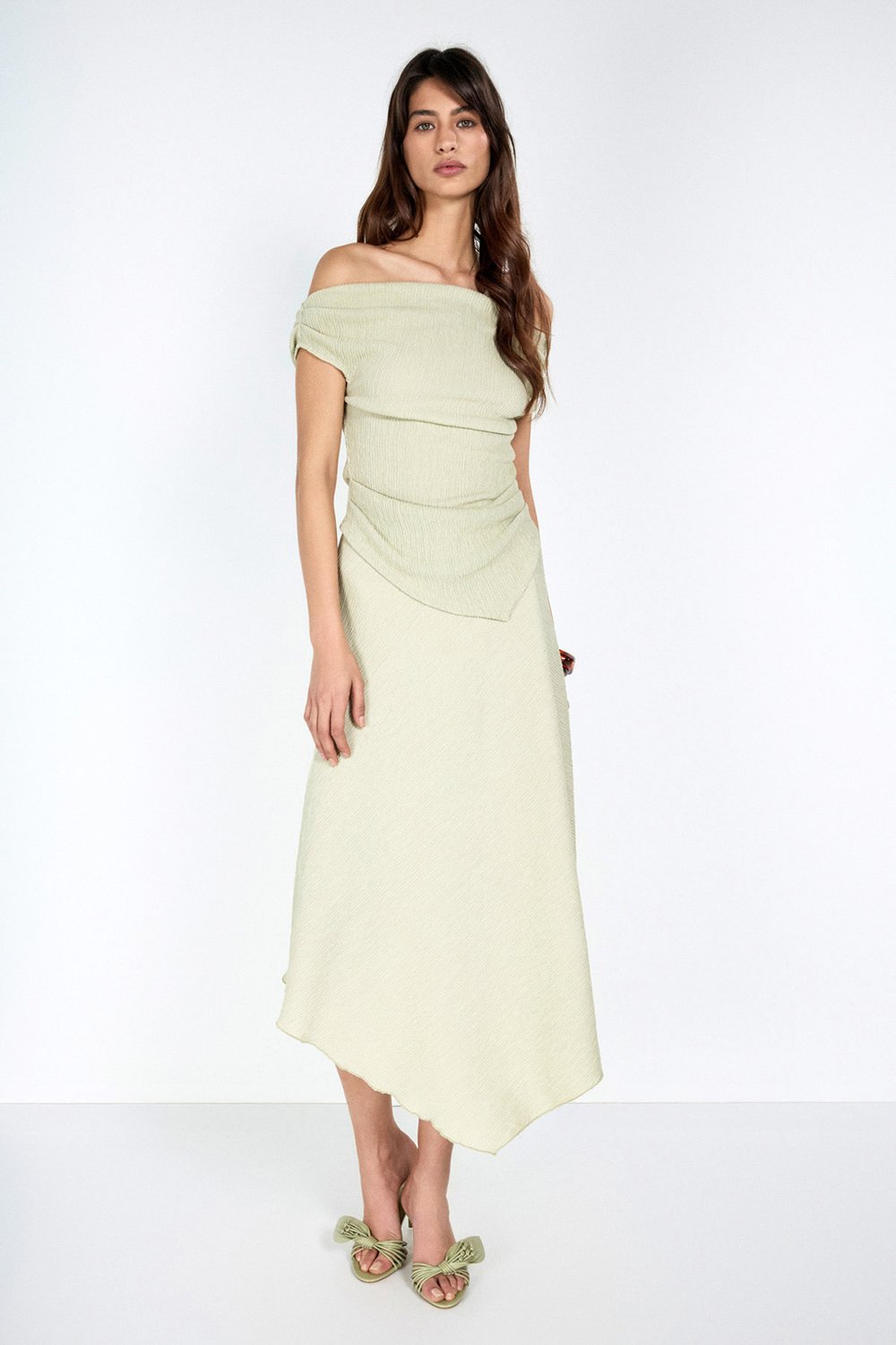 Boneqa Barcelona-Asimetrik Mint Etek-Etek-1-Milagron.com