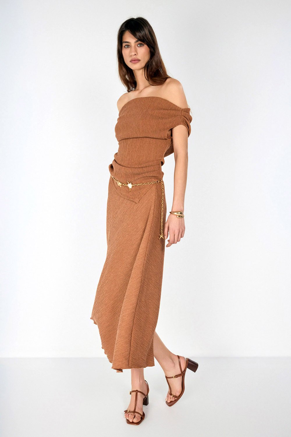 Boneqa Barcelona-Asimetrik Tarçın Etek-Etek-3-Milagron.com