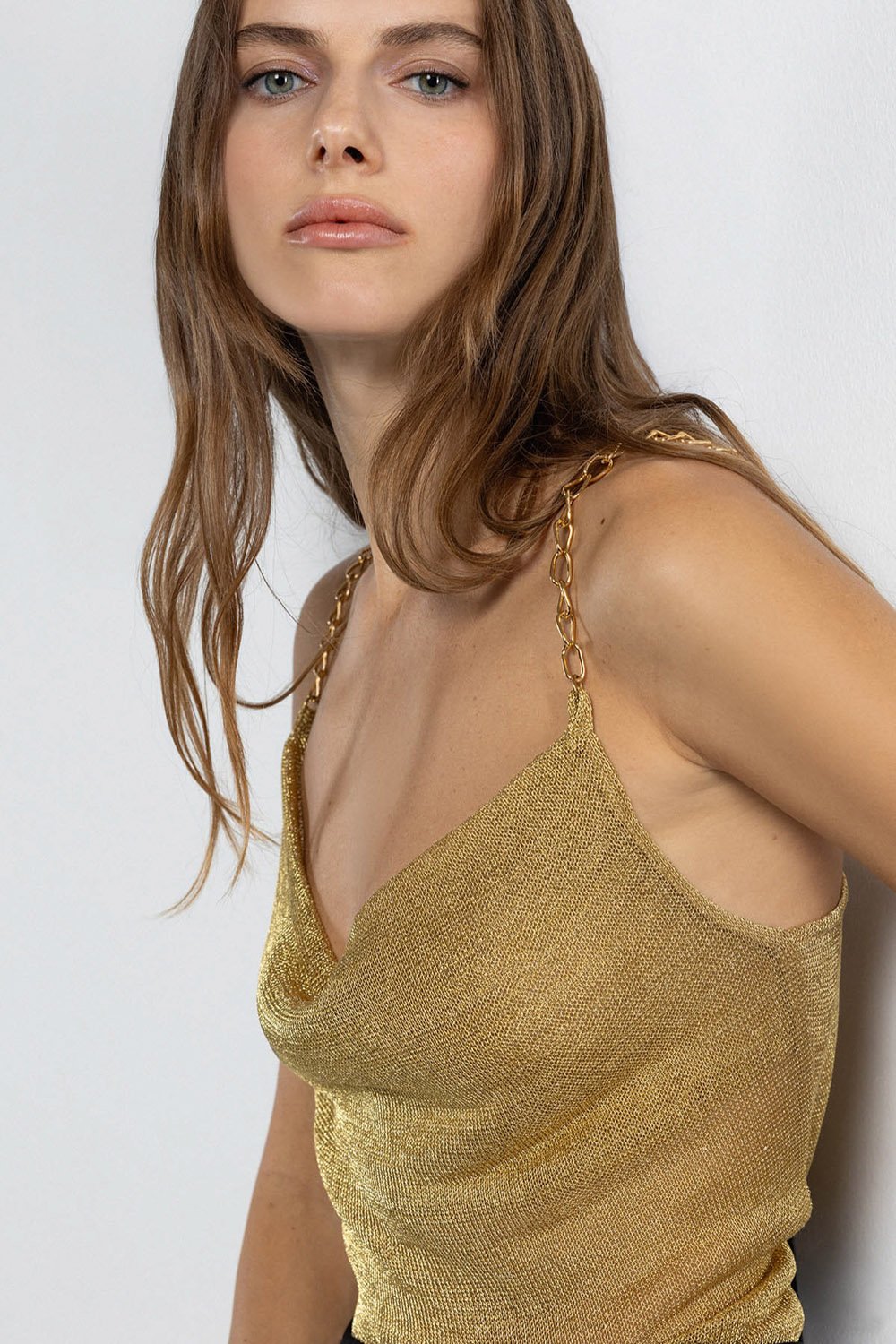 Boneqa Barcelona-Askılı Gold Top-Top-1-Milagron.com