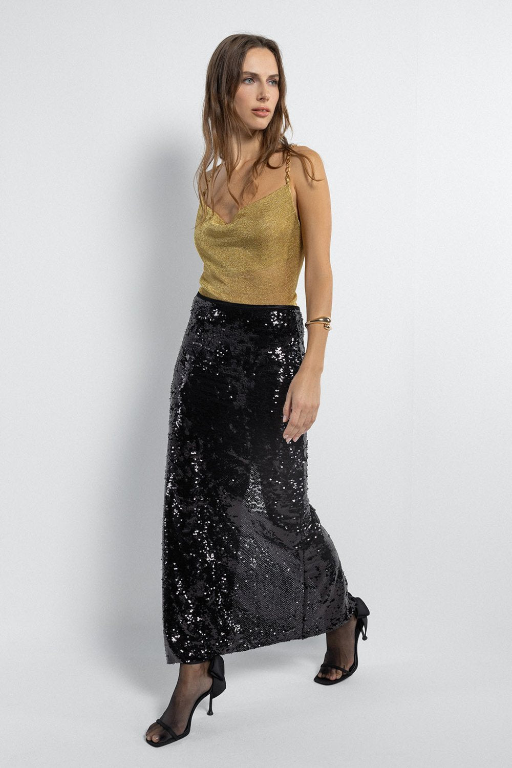 Boneqa Barcelona-Askılı Gold Top-Top-2-Milagron.com