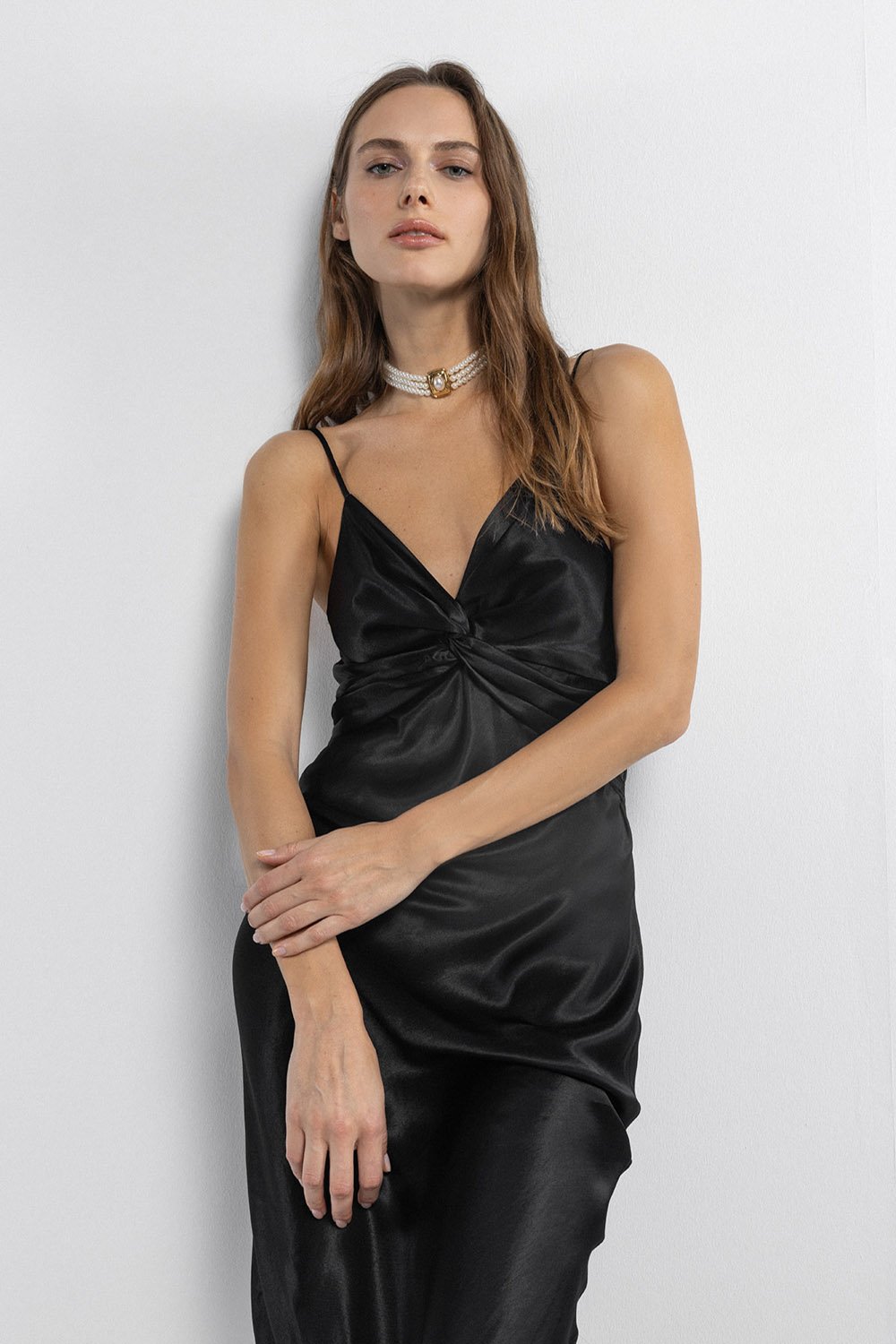 Boneqa Barcelona-Askılı Saten Parti Elbise-Elbise-3-Milagron.com