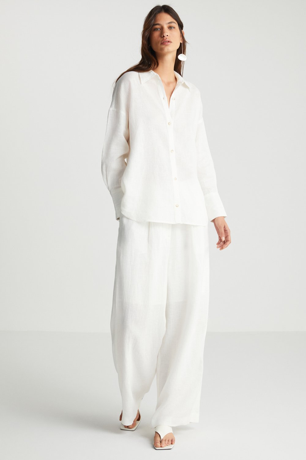 Boneqa Barcelona-Beyaz Keten Pantolon-Pantolon-1-Milagron.com