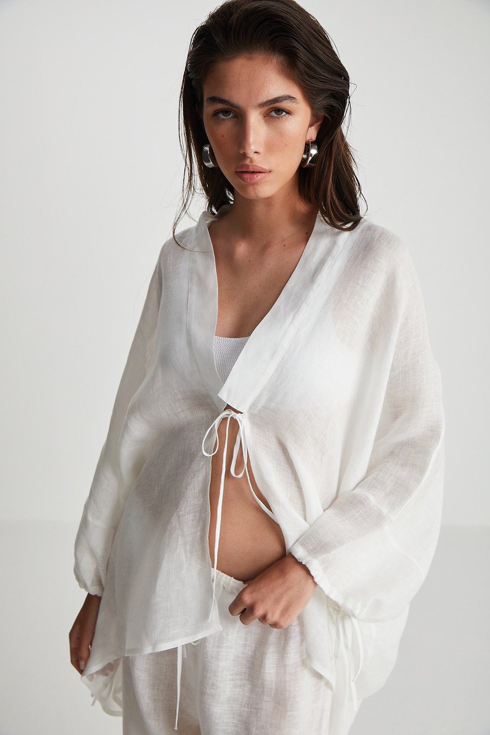 Boneqa Barcelona-Beyaz Plaj Keten Pantolon-Pantolon-5-Milagron.com