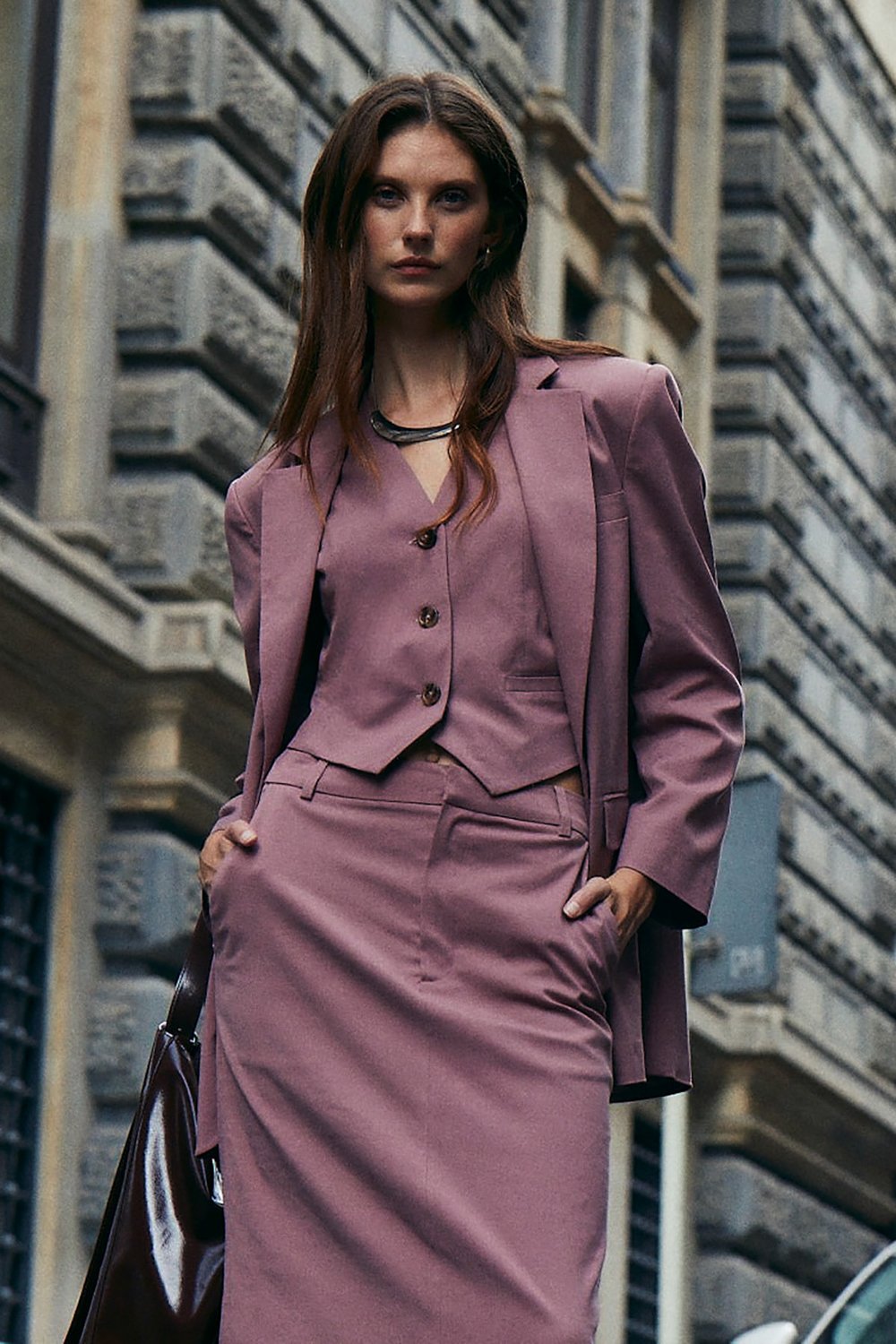 Boneqa Barcelona-Cep Detaylı Pembe Yelek-Yelek-3-Milagron.com