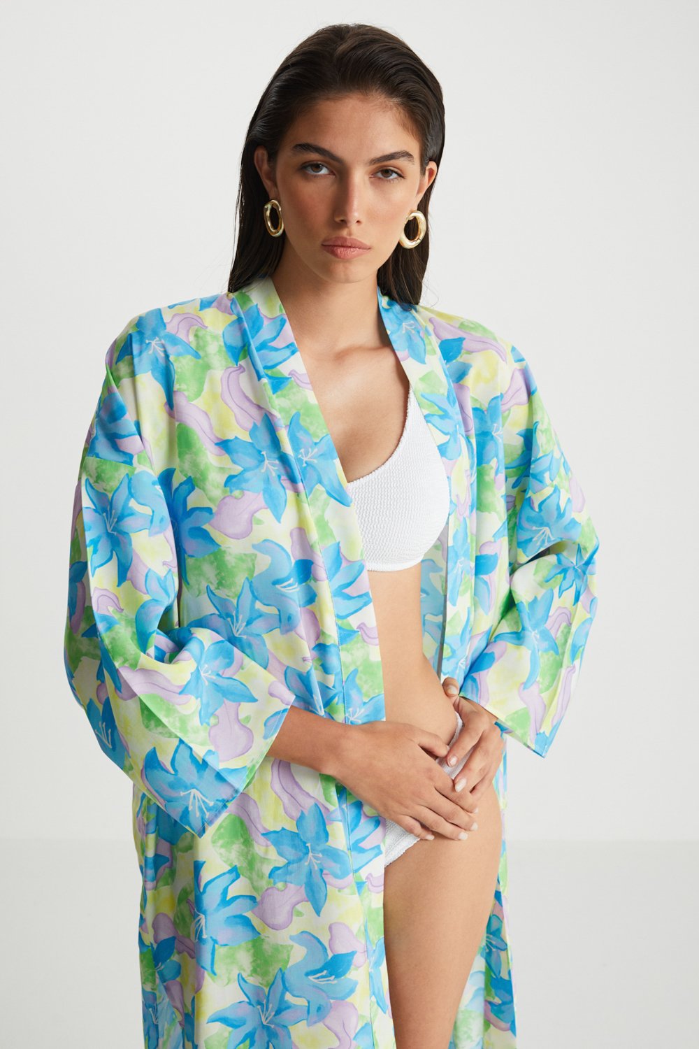 Boneqa Barcelona-Çiçek Desenli Kimono-Kimono-1-Milagron.com