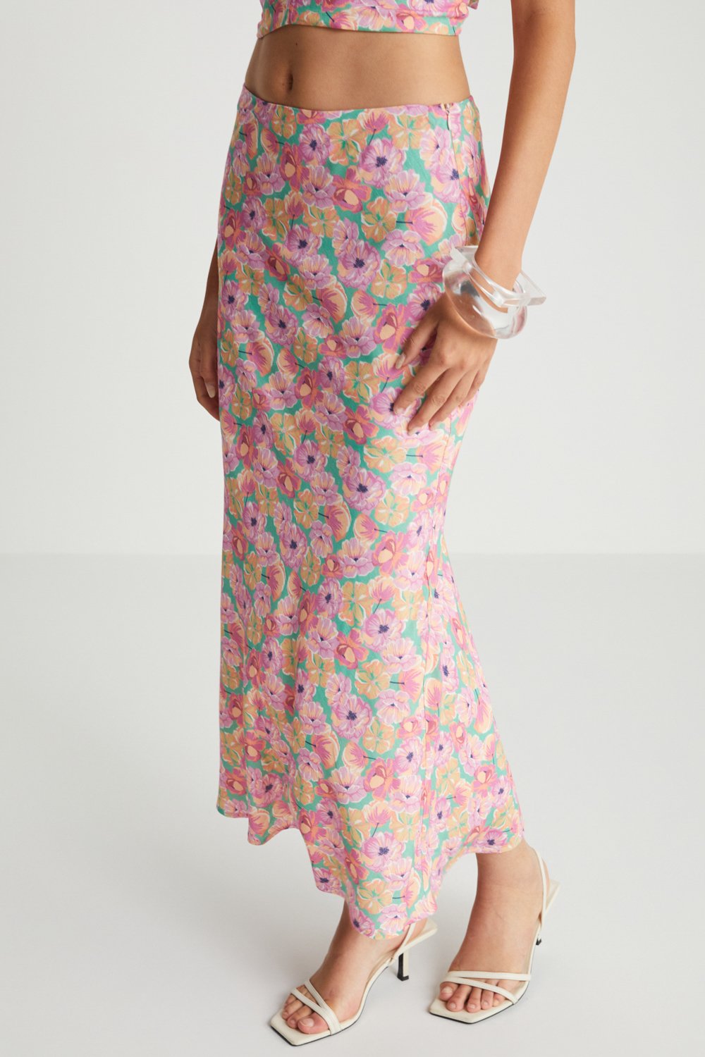 Boneqa Barcelona-Desenli Uzun Etek-Etek-4-Milagron.com