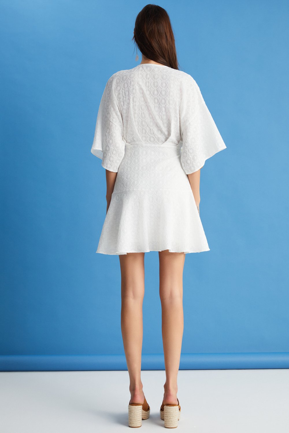 Boneqa Barcelona-Ekru Kimono Elbise-Elbise-4-Milagron.com