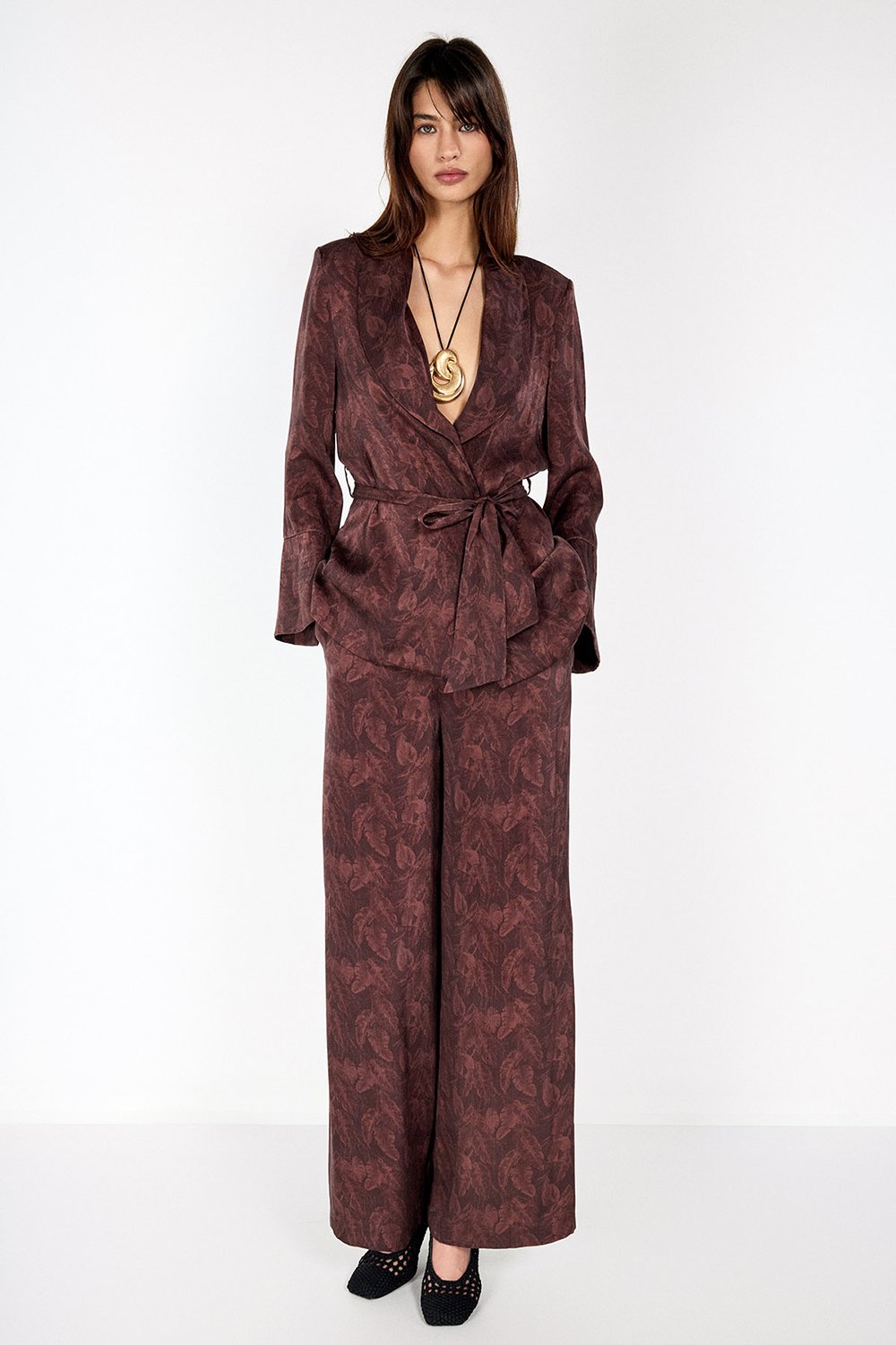 Boneqa Barcelona-Geniş Paça Desenli Pantolon-Pantolon-3-Milagron.com