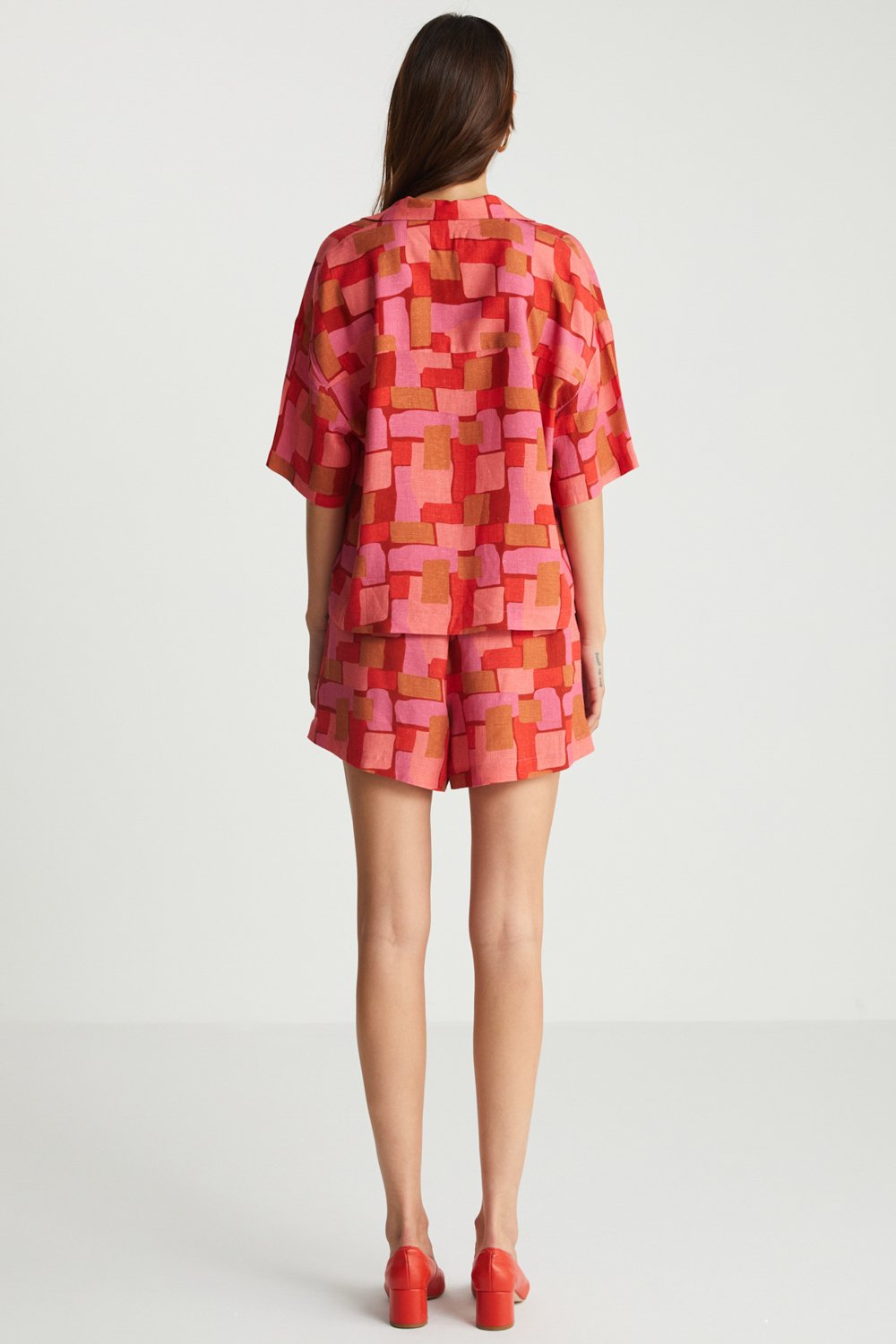 Boneqa Barcelona-Geometrik Desenli Gömlek-Gömlek-5-Milagron.com