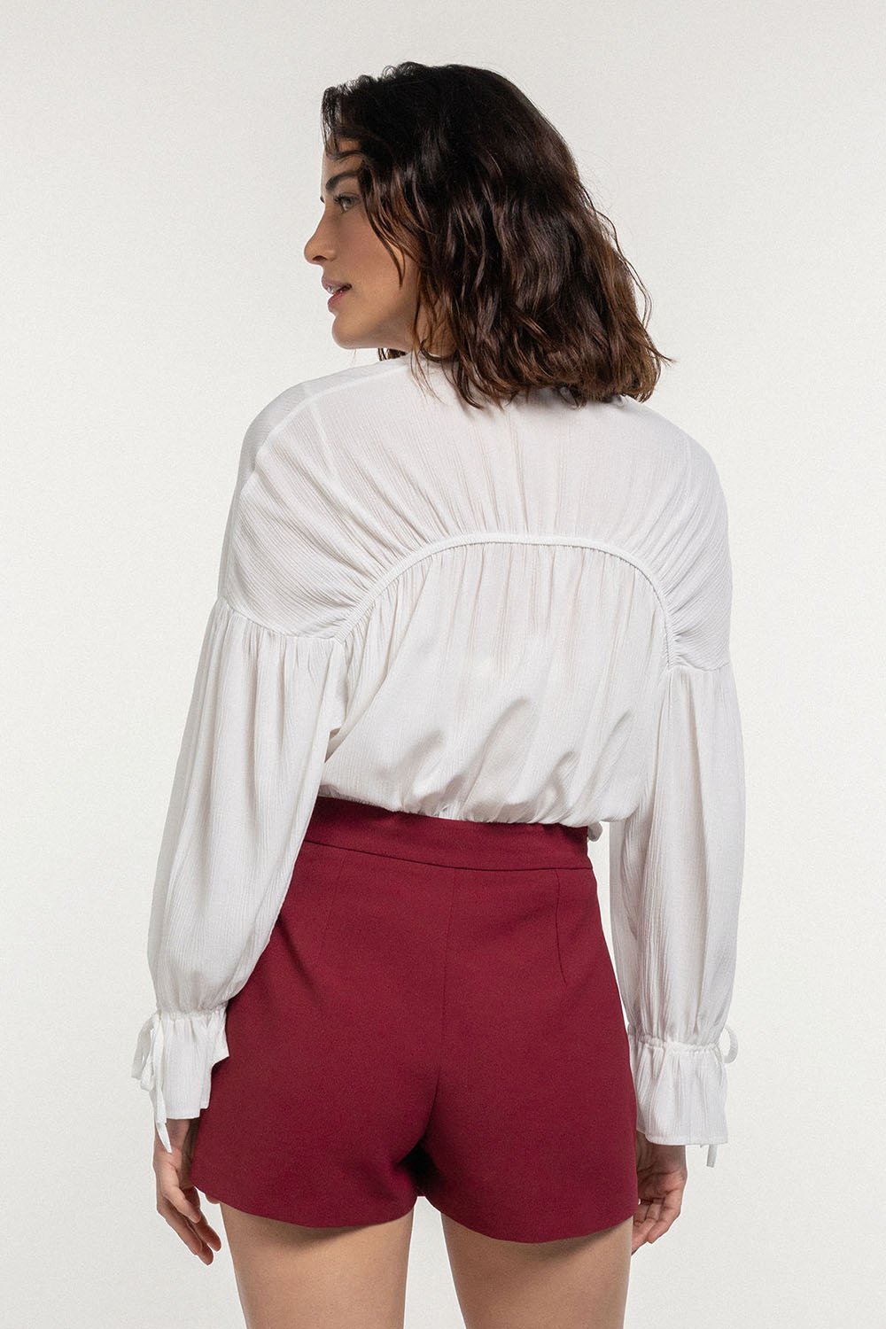 Boneqa Barcelona-Gold Düğme Detaylı Şort Etek-Etek-6-Milagron.com