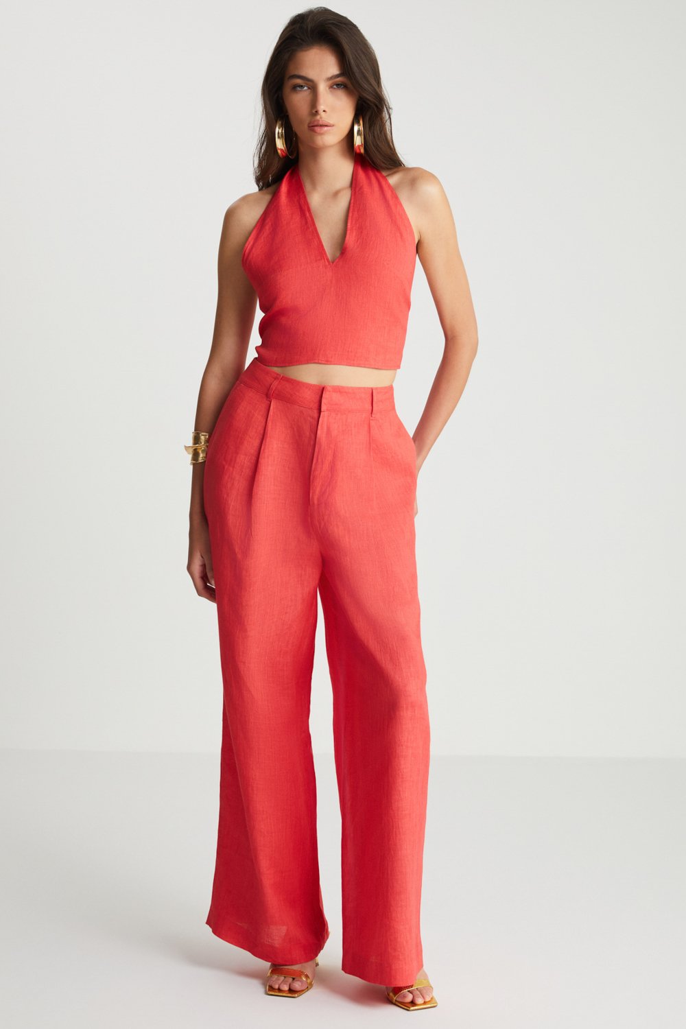 Boneqa Barcelona-Kırmızı Keten Büstiyer-Büstiyer-3-Milagron.com