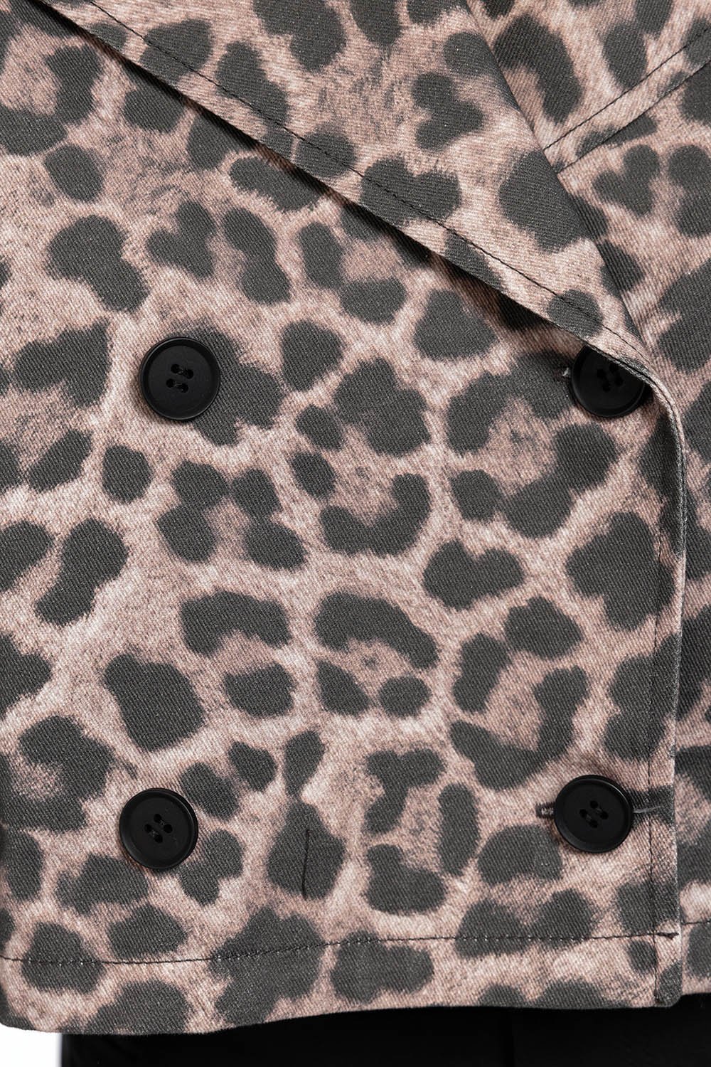Boneqa Barcelona-Leopar Desenli Crop Ceket-Ceket-5-Milagron.com