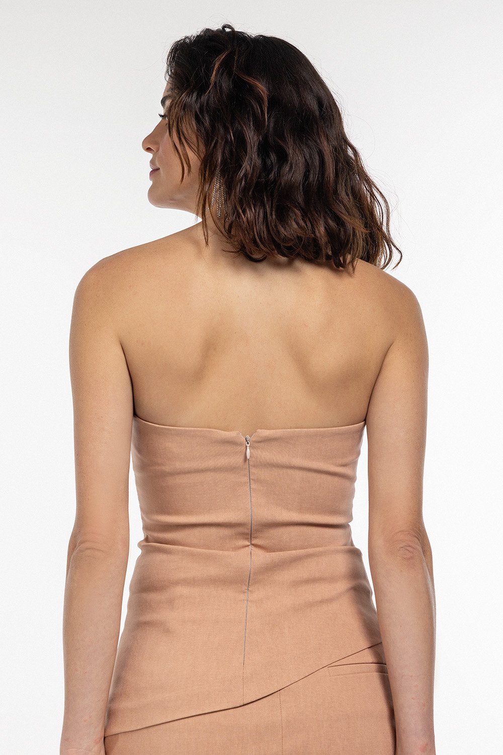 Boneqa Barcelona-Mokka Fit Kalem Midi Etek-Etek-5-Milagron.com