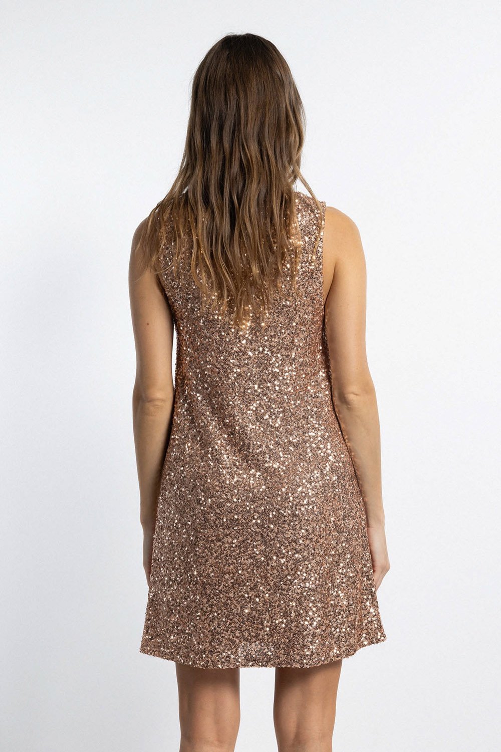 Boneqa Barcelona-Pul Payetli Mini Elbise-Elbise-7-Milagron.com