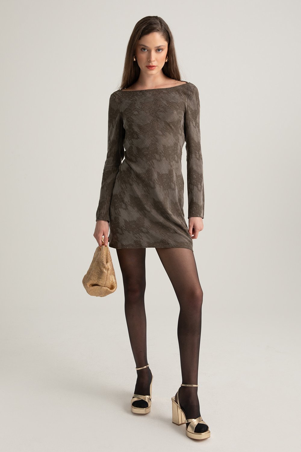 Boneqa Barcelona-Sırt Detaylı Mini Elbise-Elbise-7-Milagron.com