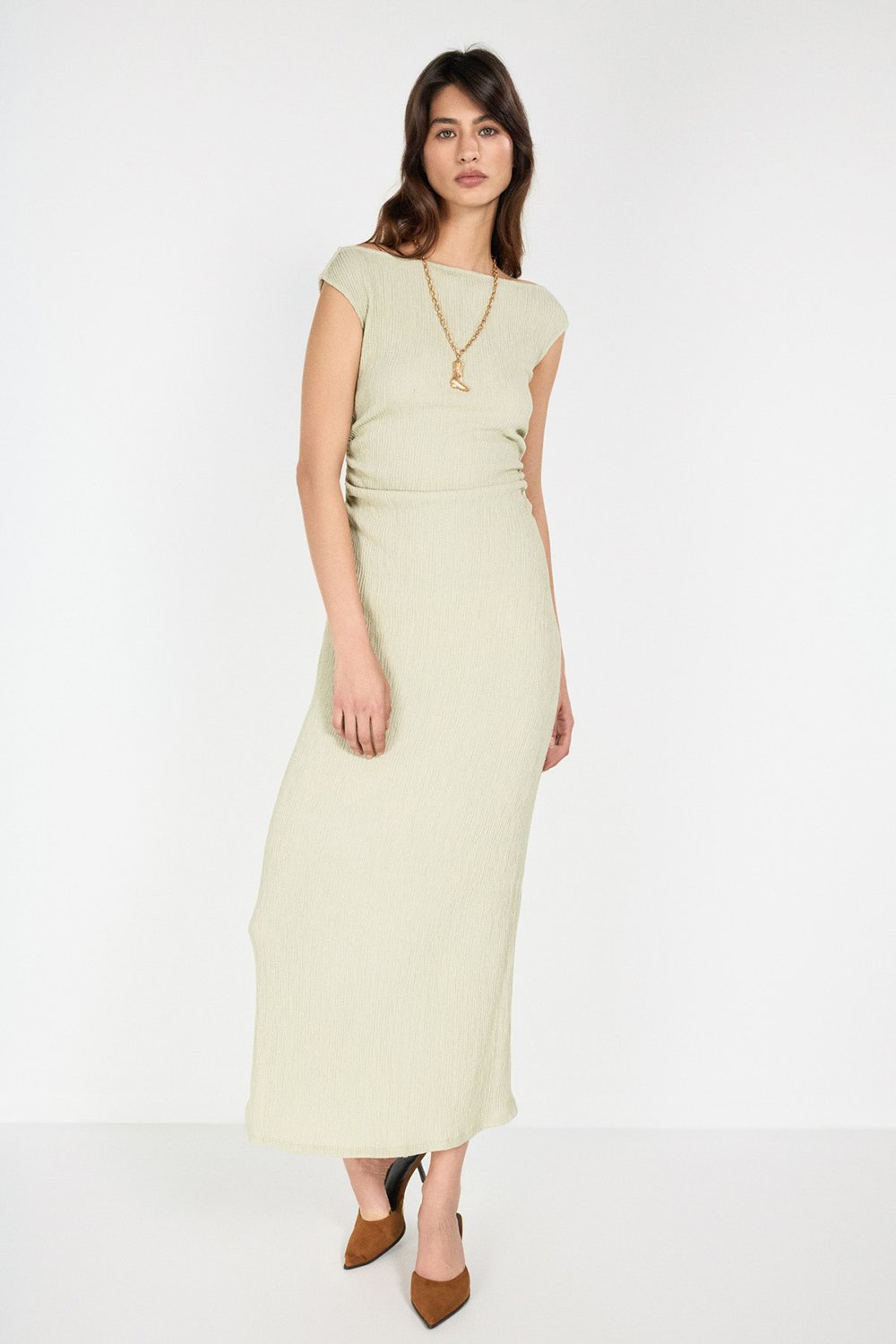 Boneqa Barcelona-Sırtı Açık Mint Maxi Elbise-Etek-4-Milagron.com