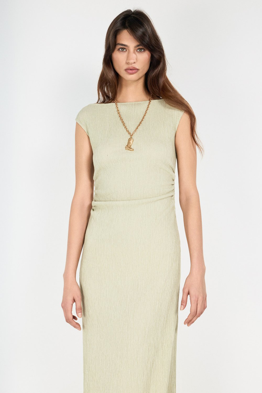 Boneqa Barcelona-Sırtı Açık Mint Maxi Elbise-Etek-5-Milagron.com