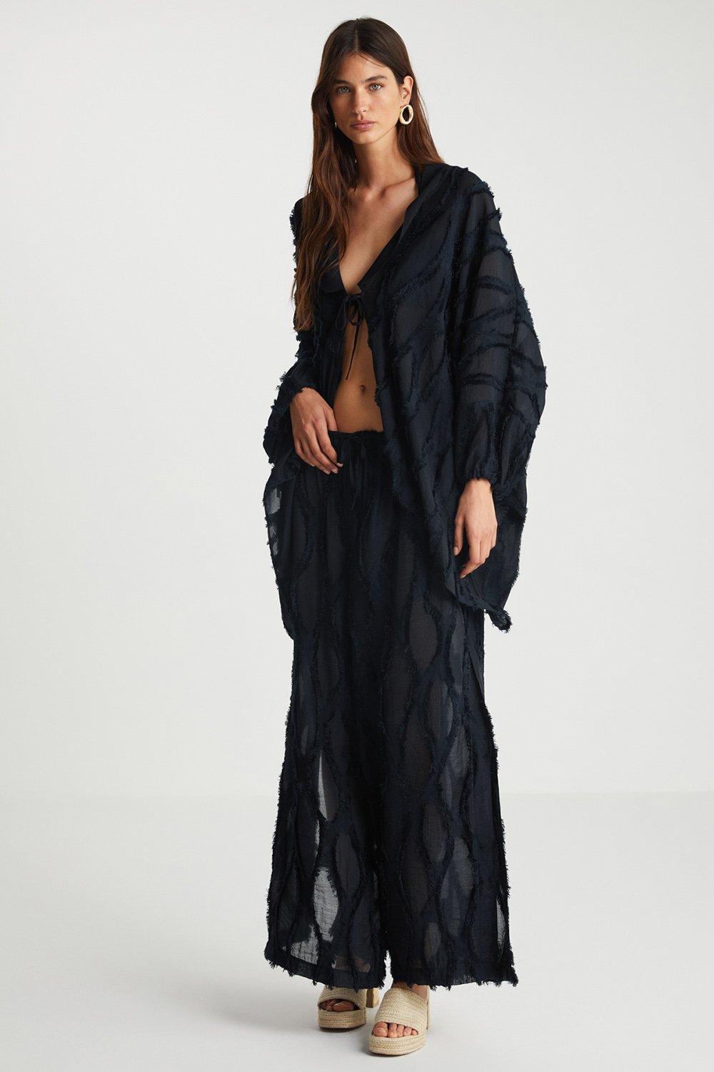 Boneqa Barcelona-Siyah Jakarlı Pantolon-Pantolon-2-Milagron.com