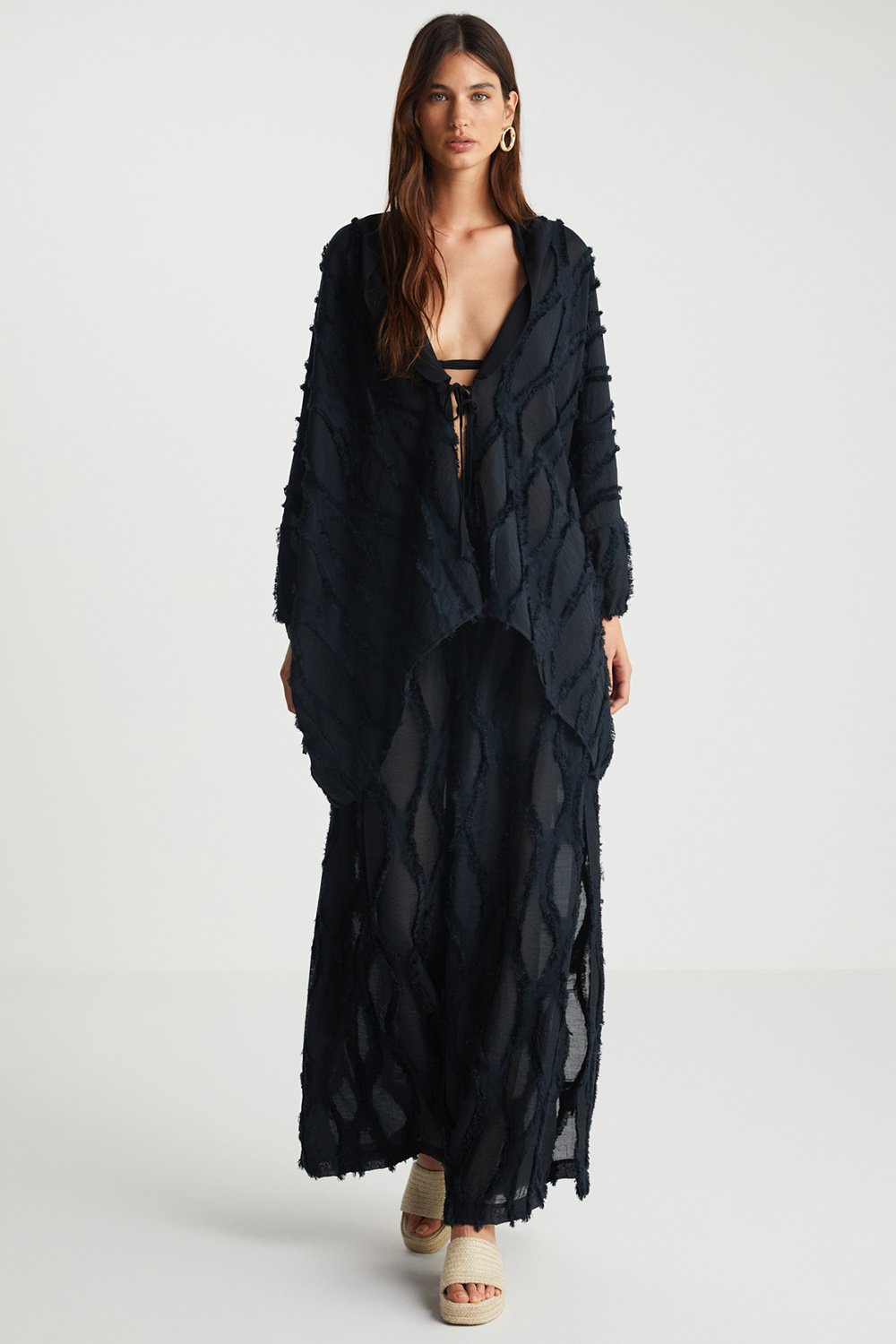 Boneqa Barcelona-Siyah Kaftan-Gömlek-1-Milagron.com