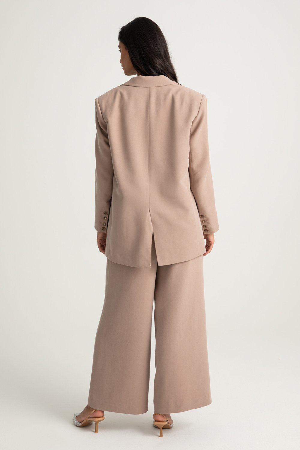 Boneqa Barcelona-Tek Düğmeli Vizon Blazer Ceket-Ceket-5-Milagron.com