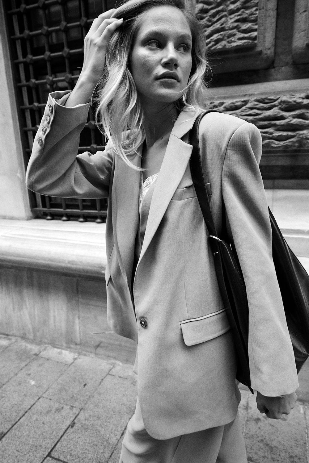 Boneqa Barcelona-Tek Düğmeli Vizon Blazer Ceket-Ceket-7-Milagron.com